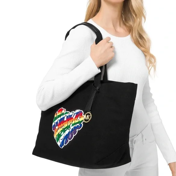 Michael Kors Rainbow 2pcs Set Tote & Clutch New with Tags Still in Plastic - Picture 8 of 9